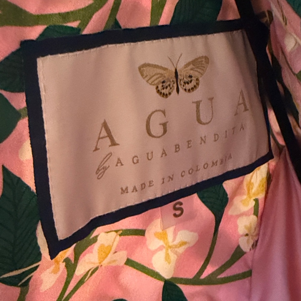 Agua Bendita Verao Samba Guaguanco Dos Gardenias Rosa Dress Pink Floral - Picture 7 of 7